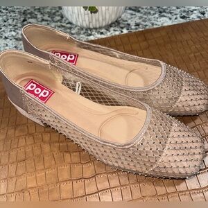 Tan and Pink Woven Flats for Everyday Comfort